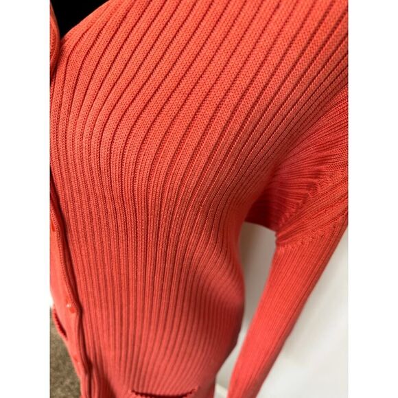 Vittadini Coral Cardigan Summer Sweater Cable Knit Silk/Cotton Blend - XL NWOT - Picture 2 of 5